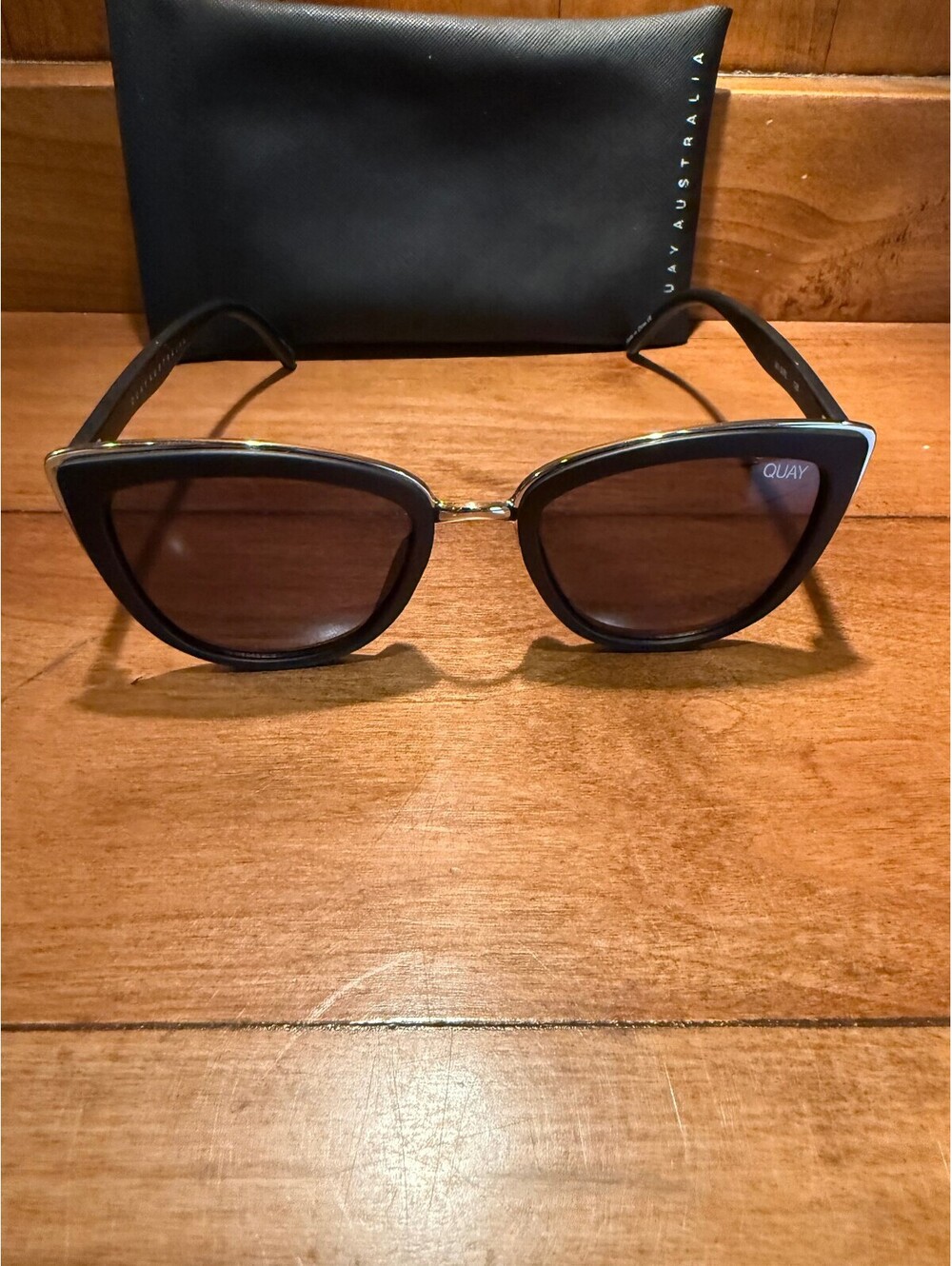 New Quay Australia My Girl Black Cat Eye Sunglasses